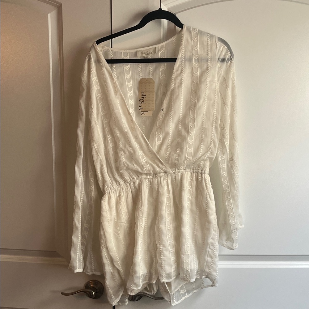 Olive & Oak White Jumpsuit